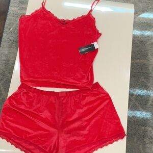 Red velvet pajama set